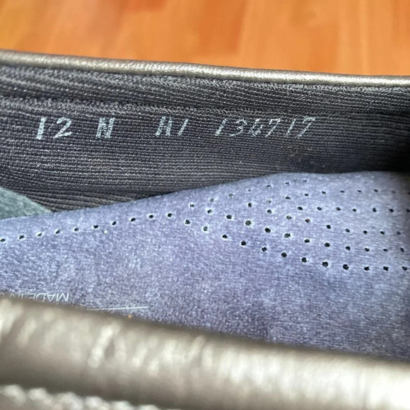 SAS Easier Moccasin Leather Loafers, Size 12 Narrow, Pearly Gunmetal Grey Wedge‎ - Picture 4 of 6